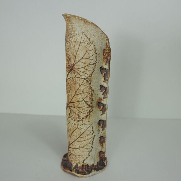 Pottery Vase Foliage Signed - Picture 2 of 8